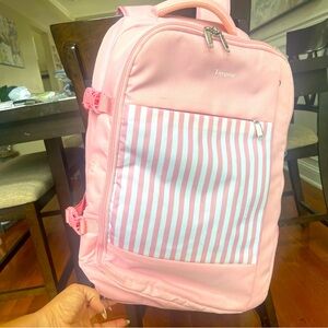 Taygeer Backpack All-in-one Luggage. Pink/White. New